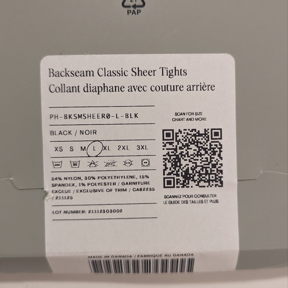 NWT Sheertex Backseam Sheer Rip-Resist Tights - Picture 6 of 8